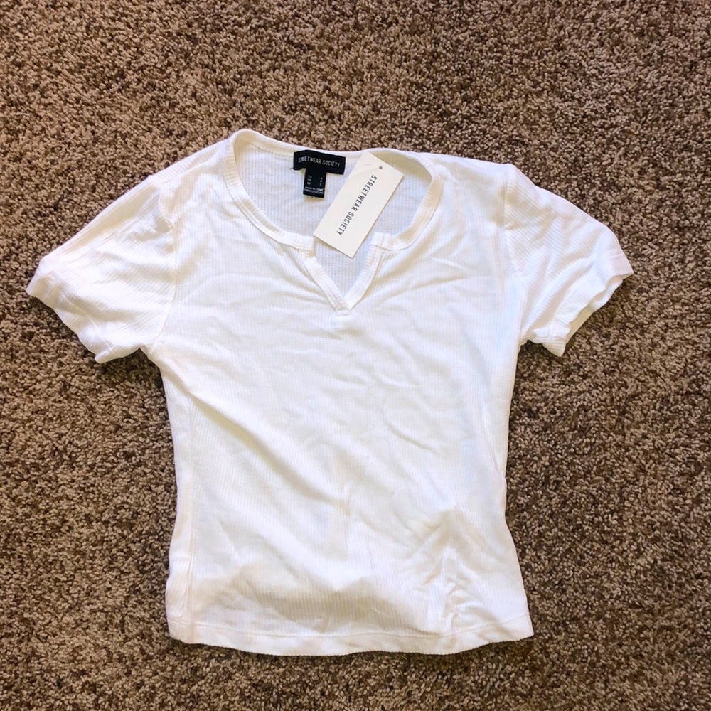 White crop top